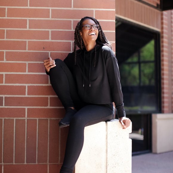 High Waisted Slim Fit Cuffed Joggers - Picture 3 of 3